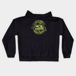 Fishing life Kids Hoodie